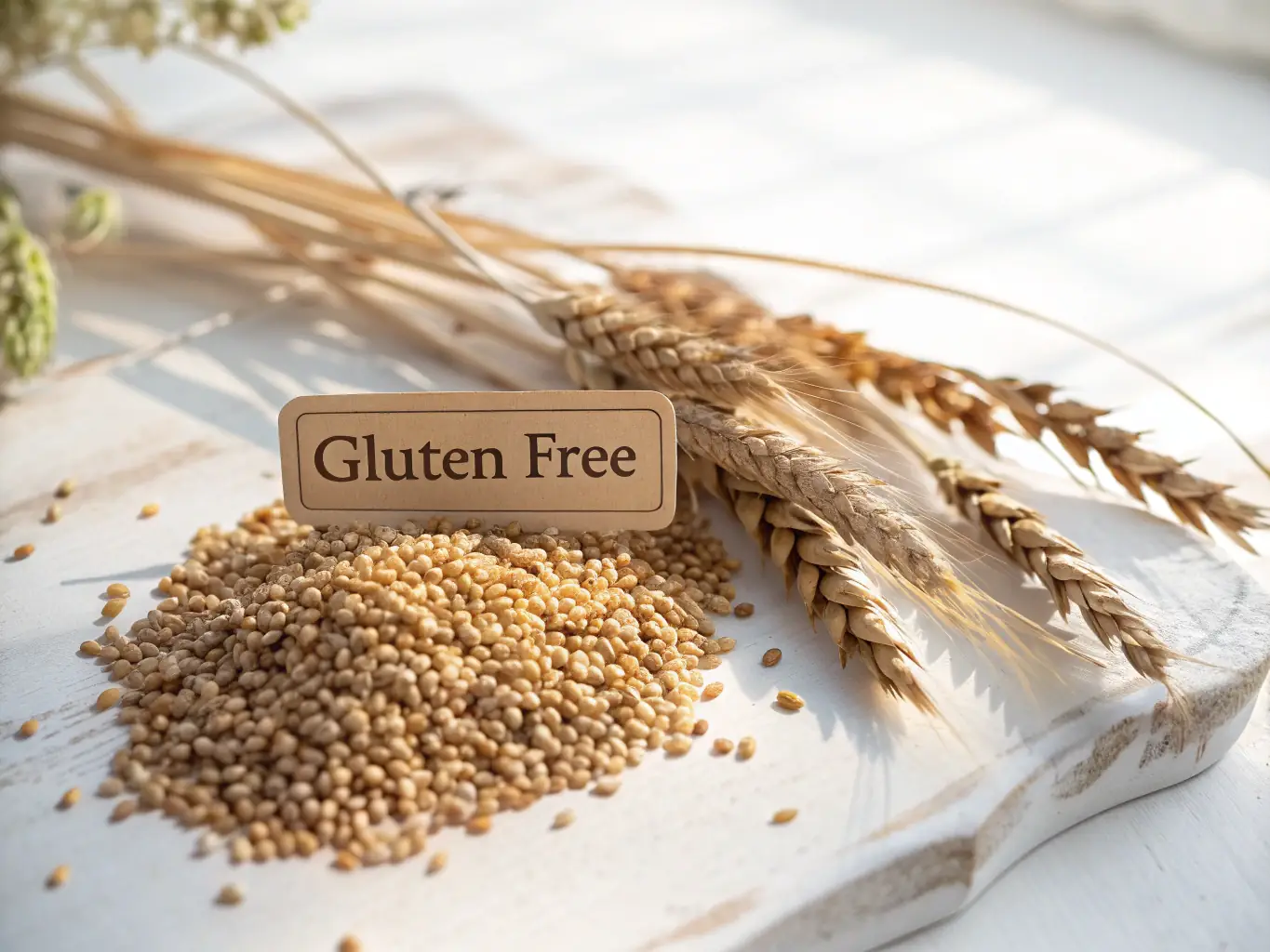 A close-up image of a bowl of golden millet atta flour with millet grains scattered around, highlighting its natural and wholesome appearance, used to showcase Alpine Roots' Millet Atta product.