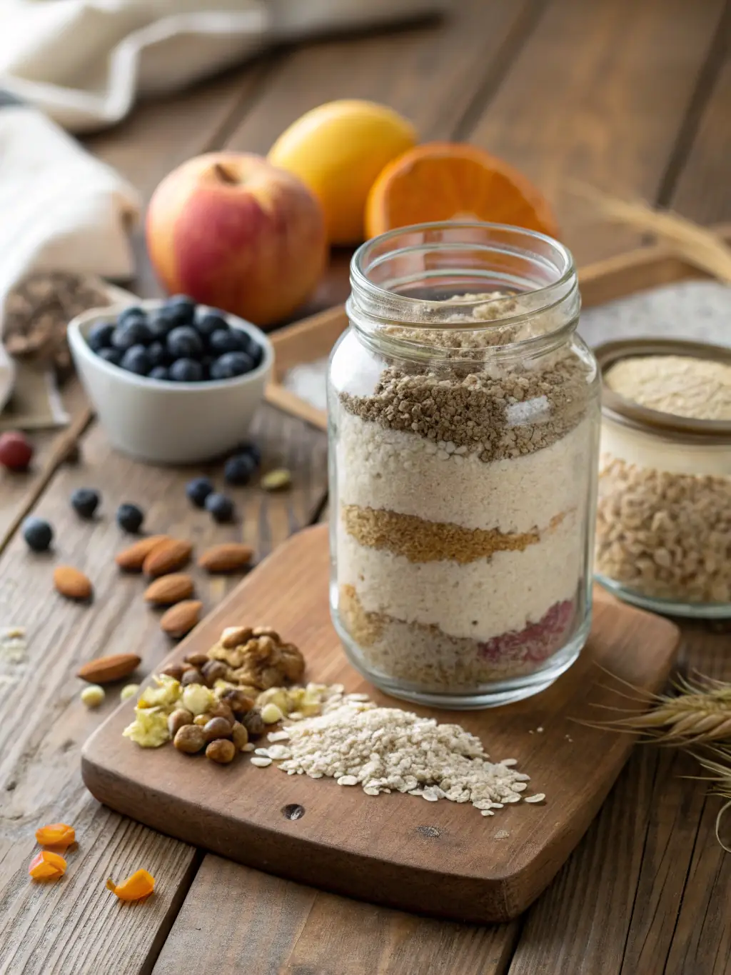 A collage of Alpine Roots products (Millet Atta, Cookies, Puffs) arranged to showcase their natural ingredients and health benefits.